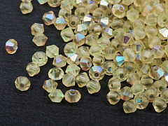 биконусы preciosa 3 мм "jonquil ab matt" (15 шт), биконусы