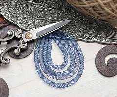 ювелирная сетка 4 мм "синий" (10 см), ювелирная сетка 