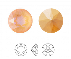 шатон swarovski ss39 "peach" delite с мелкими дефектами, кристаллы swarovski и preciosa с мелкими дефектами