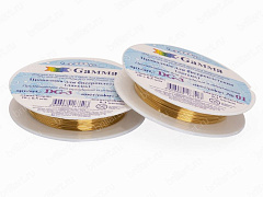 проволока для бисероплетения gamma dg-3 "латунь", проволока 