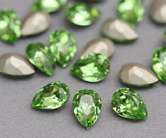 капля 10x7 мм "перидот" премиум, капля (drop)
