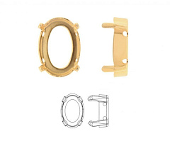 оправа овал 14х10 мм "золото" (g), оправы овал (oval)