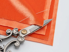 итальянский бархат-стрейч 15х15 см "апельсин", бархат