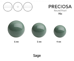 микс жемчуга preciosa mxm "sage", микс жемчуга