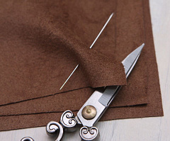 замша натуральная 10х10 см "кэмел", замша