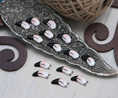 клюв для фламинго (левый) 2х0,8 см "цветной", клювы для птиц