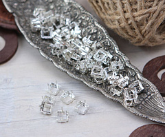 оправа квадрат 8х8 мм "серебро", оправы квадрат (square)