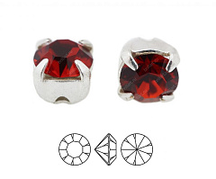 шатоны preciosa mxm ss16 "red velvet/серебро" (10 шт), шатоны в оправе maxima