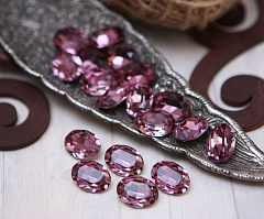 овал 14x10 мм "светлый аметист" премиум, овал (oval)