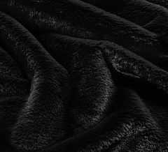 мех искусственный 0.5 см "черный" 10х10 см, доп. материалы