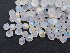 биконусы preciosa 3 мм "сrystal ab matt" (15 шт), биконусы