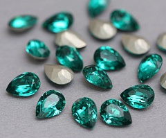 капля 10x7 мм "синий циркон" премиум, капля (drop)