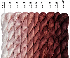 сет из 10-ти шелковых нитей №10, шелковые нитки