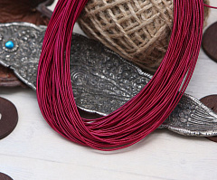 канитель жесткая 1,25 мм "фуксия" (1м), канитель жесткая