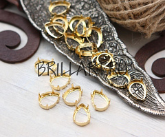 оправа капля 18х13 мм "золото", оправы капля (drop)