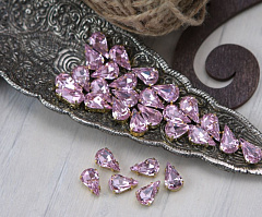 слеза 13х8 мм "роза/золото" премиум, слеза (xilion pear)