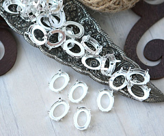 оправа овал 14х10 мм "серебро", оправы овал (oval)