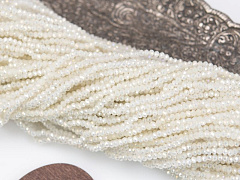 рондели 2х3 мм "молочный/шиммер", рондели