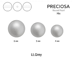 микс жемчуга preciosa mxm "lt.grey", микс жемчуга