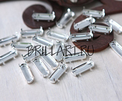 оправа багетт 21х7 мм "серебро", оправы багет (baguette)