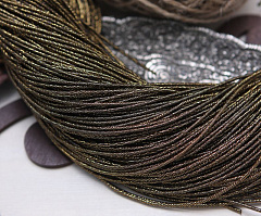 канитель упругая mix 1,7 мм "шоколад/золото", канитель упругая