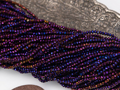 рондели 2х3 мм "магический пурпур", рондели