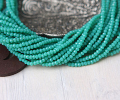 рондели 1х2 мм "зеленый опал", рондели
