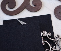 фетр мягкий 10х15 см "черный", фетр мягкий