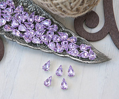 слеза 13х8 мм "фиолетовый/серебро" премиум, слеза (xilion pear)