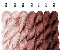 сет из 7-ми шелковых нитей №15, шелковые нитки