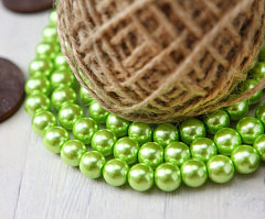 жемчуг 10 мм "салатовый", жемчуг