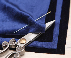 итальянский бархат-стрейч 15х15 см "монтана", бархат