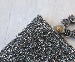 кристальная ткань конус 4х4 см "черный бриллиант" , кристальная ткань, шнур