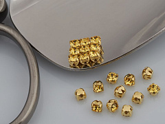 шатоны preciosa mxm ss12 "lt.topaz/золото" (10 шт), шатоны в оправе maxima