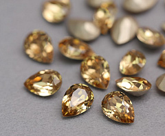 капля 10x7 мм "светлый колорадо топаз" премиум, капля (drop)