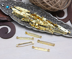 японская застежка для броши 25 мм "золото", застежка для броши