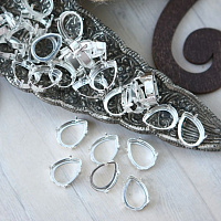 Оправа Капля 14х10 мм "Серебро"