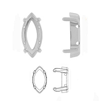 Оправа Наветт 8х4 мм "Серебро" (g)