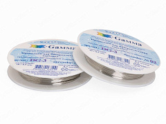 проволока для бисероплетения gamma dg-3 "серебро", проволока 