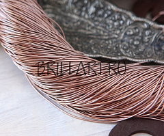 канитель мягкая 1 мм "медь", канитель мягкая