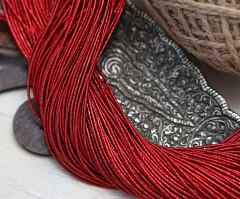 канитель упругая 1 мм "красный", канитель упругая