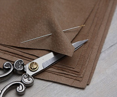 замша натуральная 10х10 см "мокко", замша