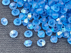 биконусы preciosa 3 мм "sapphire ab matt" (15 шт), биконусы