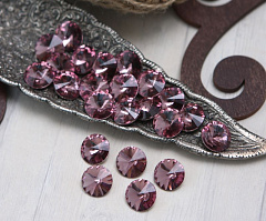 риволи  14 мм "лайт аметист" премиум, риволи (rivoli)