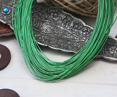 канитель жесткая 1,25 мм "светло зеленый" (1 м), канитель жесткая