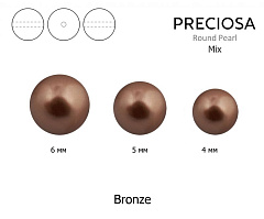 микс жемчуга preciosa mxm "bronze", микс жемчуга