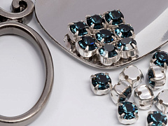 шатон preciosa mxm ss29 "montana/серебро" , шатоны в оправе maxima