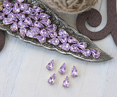 слеза 10х6 мм "фиолетовый/золото" премиум, слеза (xilion pear)