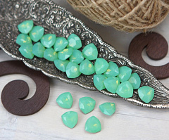 триллиант 12 мм "зеленый опал" премиум, триллиант (trilliant)