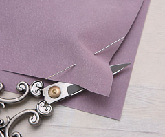 замша натуральная 10х10 см "сирень", замша